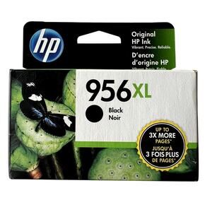 HP 956 XL Black Ink New In Box Factory Sealed Exp June 2021 Fast Shipping